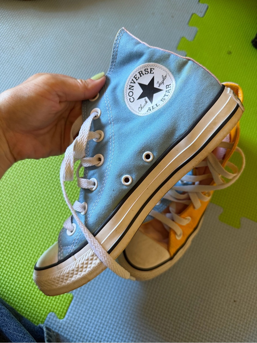 Converse custom pastel color block high tops - Picture 7 of 10